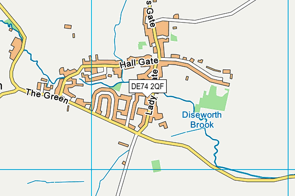 DE74 2QF map - OS VectorMap District (Ordnance Survey)