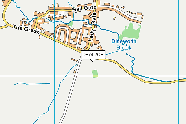 DE74 2QH map - OS VectorMap District (Ordnance Survey)