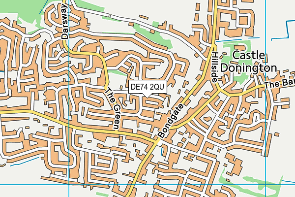 DE74 2QU map - OS VectorMap District (Ordnance Survey)