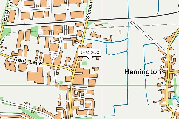DE74 2QX map - OS VectorMap District (Ordnance Survey)