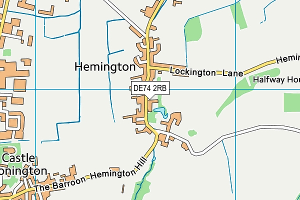 DE74 2RB map - OS VectorMap District (Ordnance Survey)