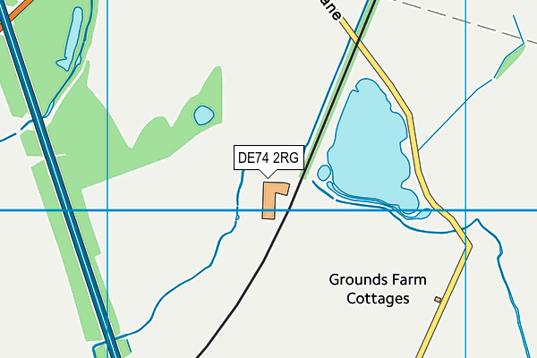 DE74 2RG map - OS VectorMap District (Ordnance Survey)