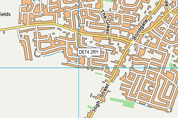 DE74 2RY map - OS VectorMap District (Ordnance Survey)