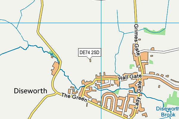 DE74 2SD map - OS VectorMap District (Ordnance Survey)