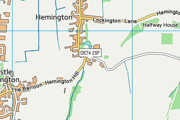 DE74 2SF map - OS VectorMap District (Ordnance Survey)