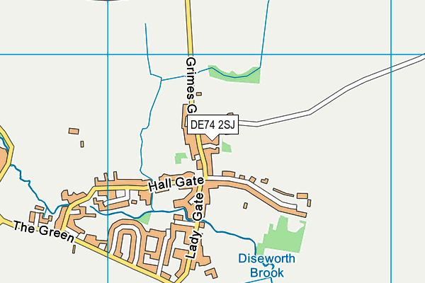 DE74 2SJ map - OS VectorMap District (Ordnance Survey)