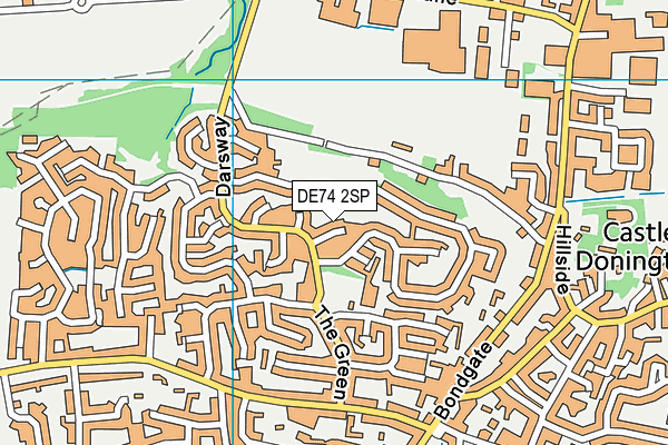 DE74 2SP map - OS VectorMap District (Ordnance Survey)