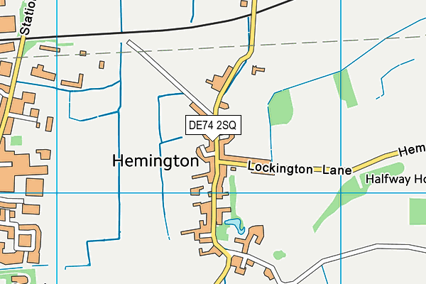 DE74 2SQ map - OS VectorMap District (Ordnance Survey)