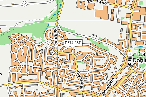 DE74 2ST map - OS VectorMap District (Ordnance Survey)