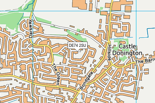 DE74 2SU map - OS VectorMap District (Ordnance Survey)