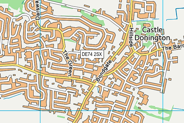 DE74 2SX map - OS VectorMap District (Ordnance Survey)