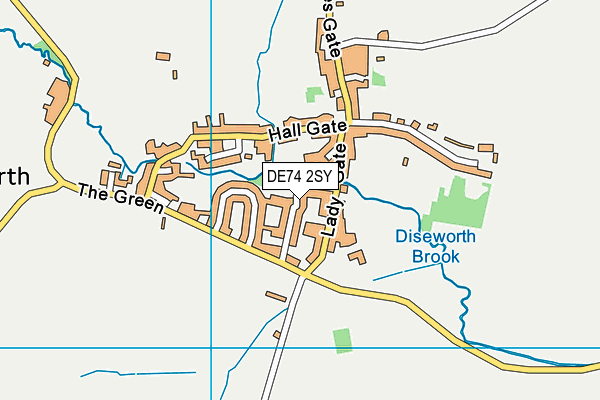 DE74 2SY map - OS VectorMap District (Ordnance Survey)