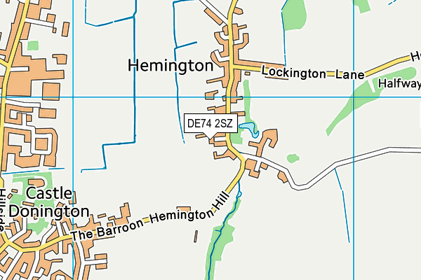 DE74 2SZ map - OS VectorMap District (Ordnance Survey)