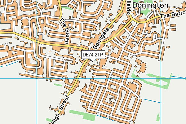 DE74 2TP map - OS VectorMap District (Ordnance Survey)