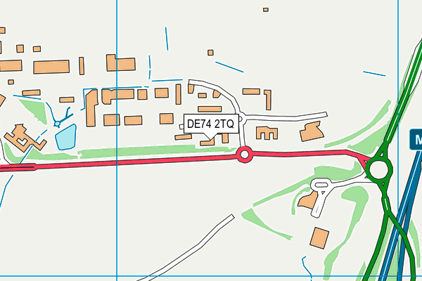 DE74 2TQ map - OS VectorMap District (Ordnance Survey)
