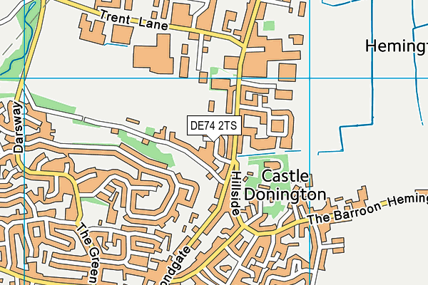 DE74 2TS map - OS VectorMap District (Ordnance Survey)