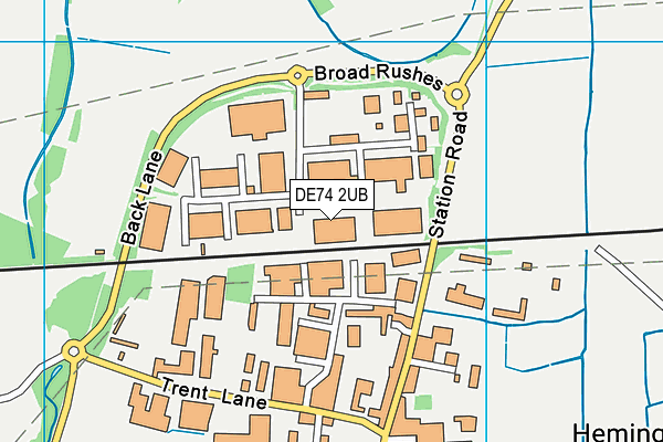DE74 2UB map - OS VectorMap District (Ordnance Survey)
