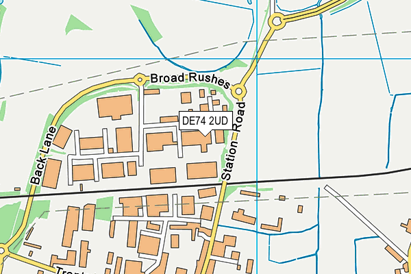 DE74 2UD map - OS VectorMap District (Ordnance Survey)