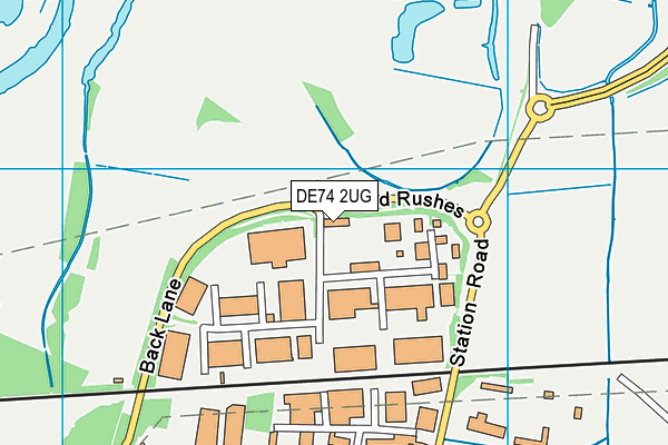 DE74 2UG map - OS VectorMap District (Ordnance Survey)