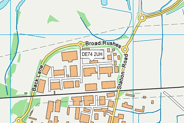 DE74 2UH map - OS VectorMap District (Ordnance Survey)