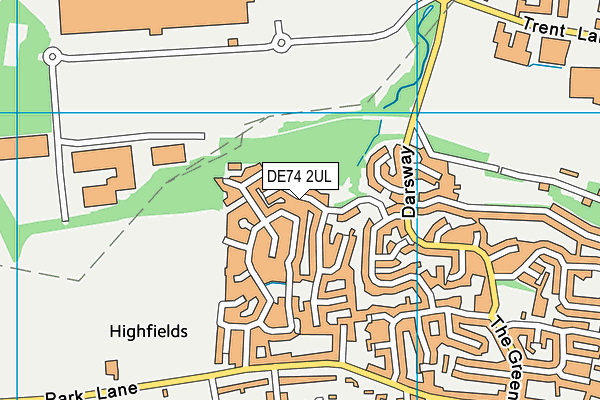 DE74 2UL map - OS VectorMap District (Ordnance Survey)