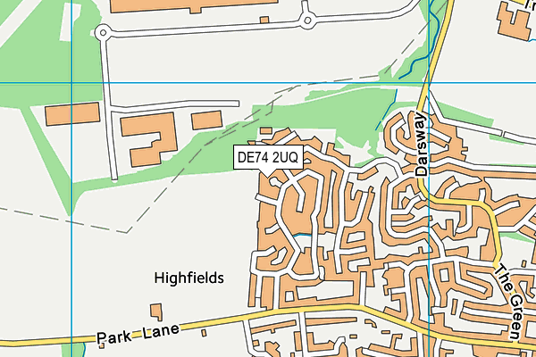 DE74 2UQ map - OS VectorMap District (Ordnance Survey)