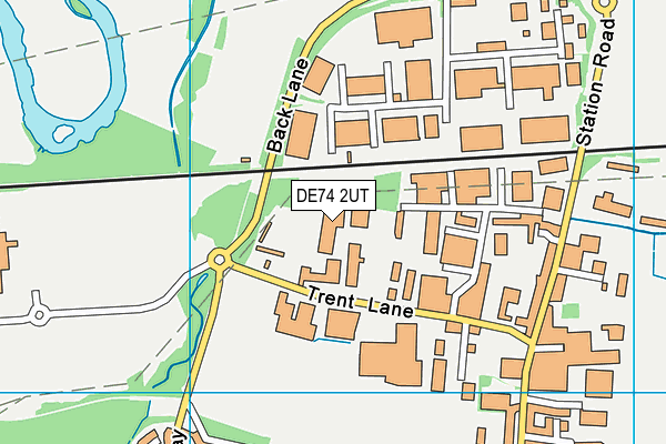 DE74 2UT map - OS VectorMap District (Ordnance Survey)