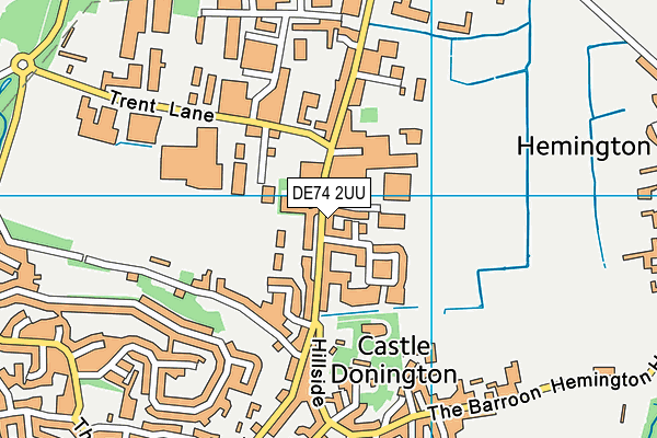 DE74 2UU map - OS VectorMap District (Ordnance Survey)