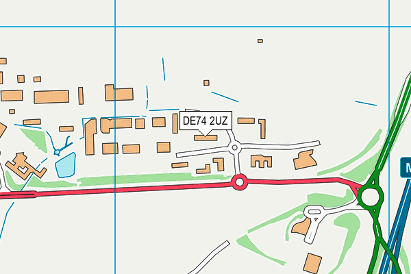 DE74 2UZ map - OS VectorMap District (Ordnance Survey)