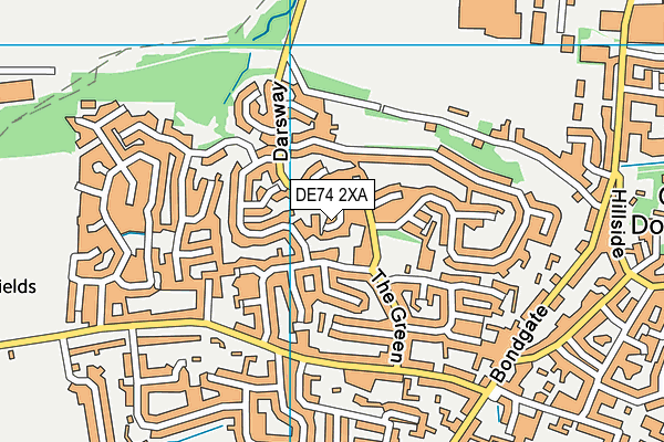 DE74 2XA map - OS VectorMap District (Ordnance Survey)