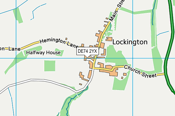 DE74 2YX map - OS VectorMap District (Ordnance Survey)