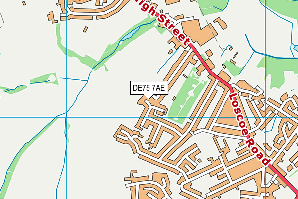 DE75 7AE map - OS VectorMap District (Ordnance Survey)