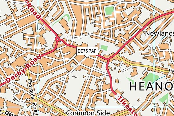 DE75 7AF map - OS VectorMap District (Ordnance Survey)