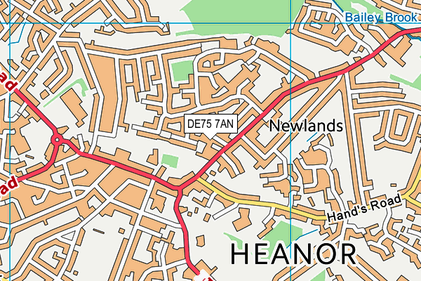 DE75 7AN map - OS VectorMap District (Ordnance Survey)