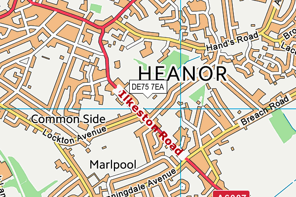 DE75 7EA map - OS VectorMap District (Ordnance Survey)