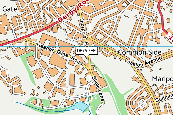 DE75 7EE map - OS VectorMap District (Ordnance Survey)