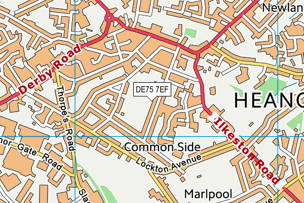 DE75 7EF map - OS VectorMap District (Ordnance Survey)