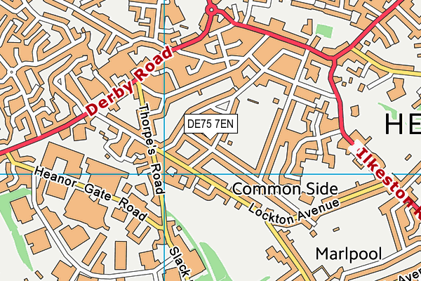 The Heanor Town Ground map (DE75 7EN) - OS VectorMap District (Ordnance Survey)