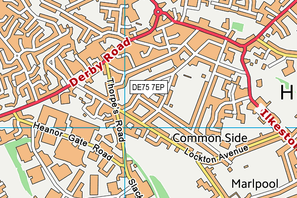 DE75 7EP map - OS VectorMap District (Ordnance Survey)