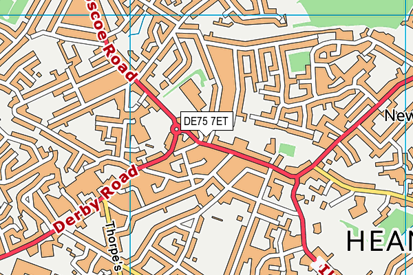 DE75 7ET map - OS VectorMap District (Ordnance Survey)