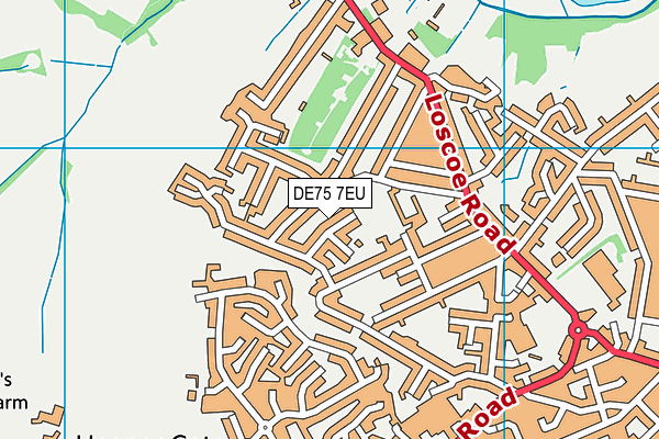 DE75 7EU map - OS VectorMap District (Ordnance Survey)