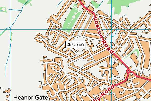 DE75 7EW map - OS VectorMap District (Ordnance Survey)