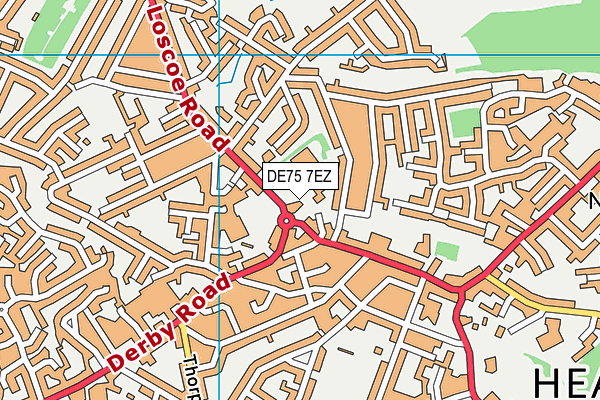 DE75 7EZ map - OS VectorMap District (Ordnance Survey)