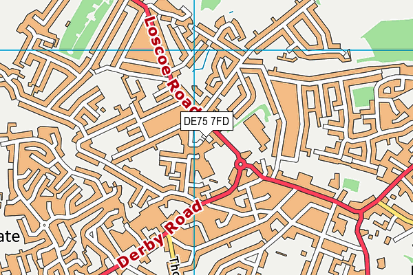 DE75 7FD map - OS VectorMap District (Ordnance Survey)