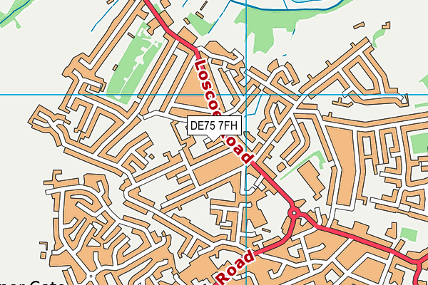 DE75 7FH map - OS VectorMap District (Ordnance Survey)