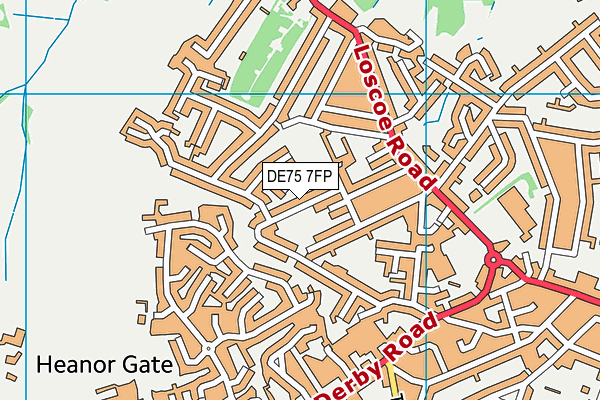 DE75 7FP map - OS VectorMap District (Ordnance Survey)