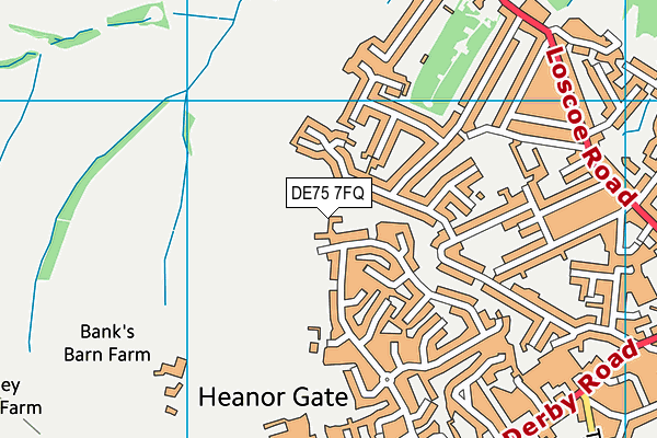 DE75 7FQ map - OS VectorMap District (Ordnance Survey)