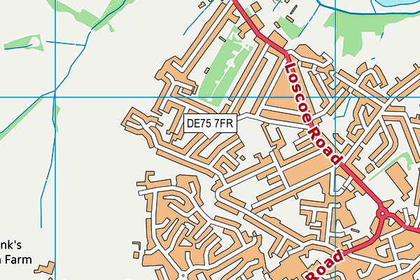 DE75 7FR map - OS VectorMap District (Ordnance Survey)