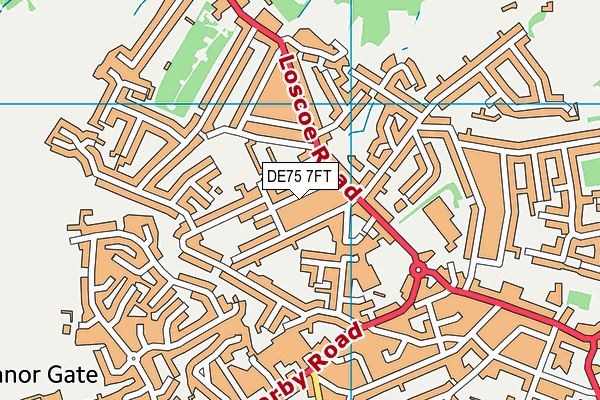 DE75 7FT map - OS VectorMap District (Ordnance Survey)