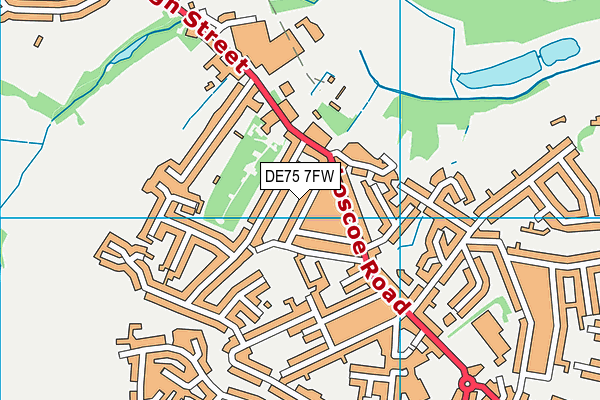 DE75 7FW map - OS VectorMap District (Ordnance Survey)